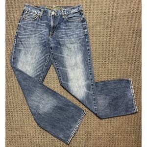 American Eagle Outfitters Mens Bootcut Jeans Blue Denim Size 33x34